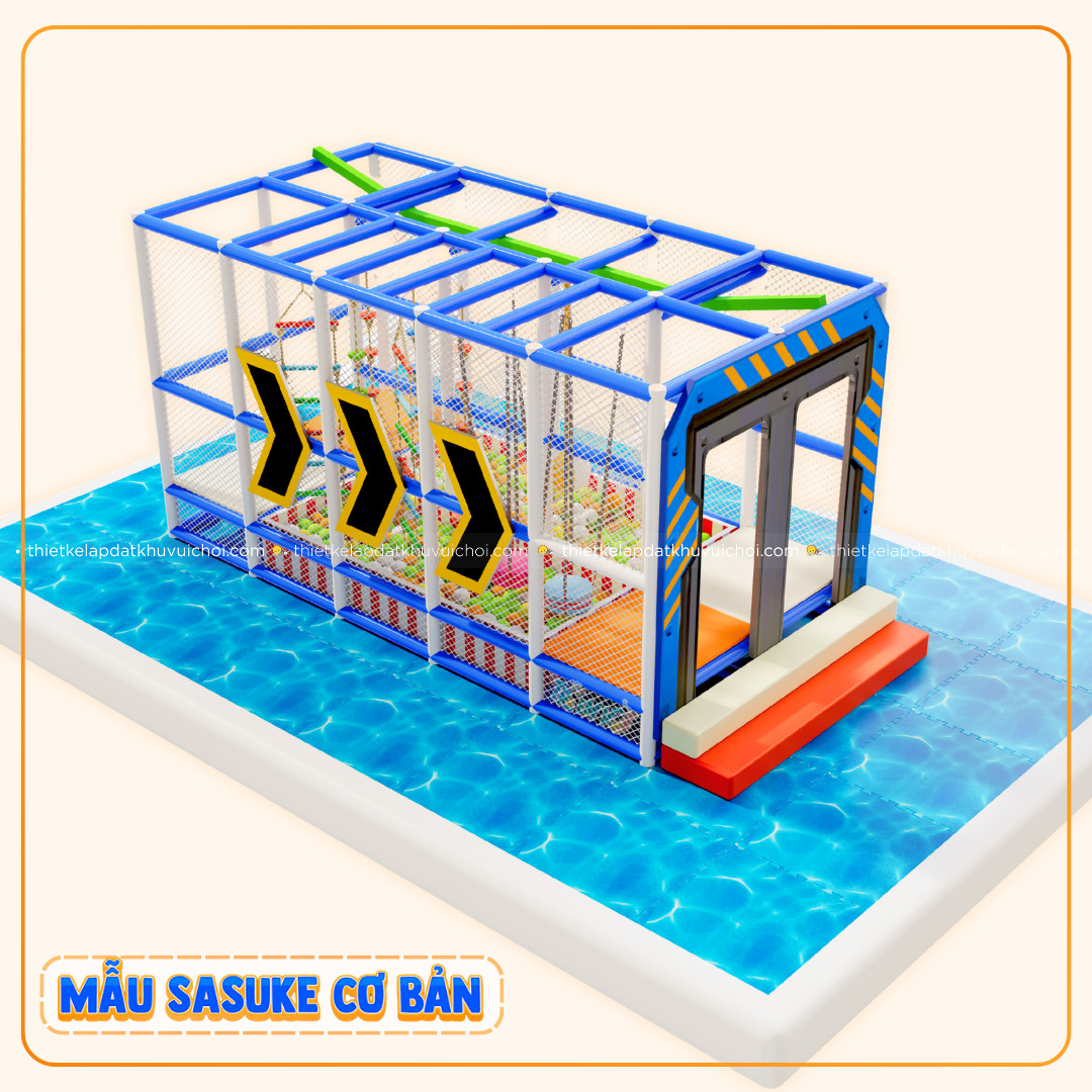 Mẫu trò chơi vận động Sasuke có lưới vây