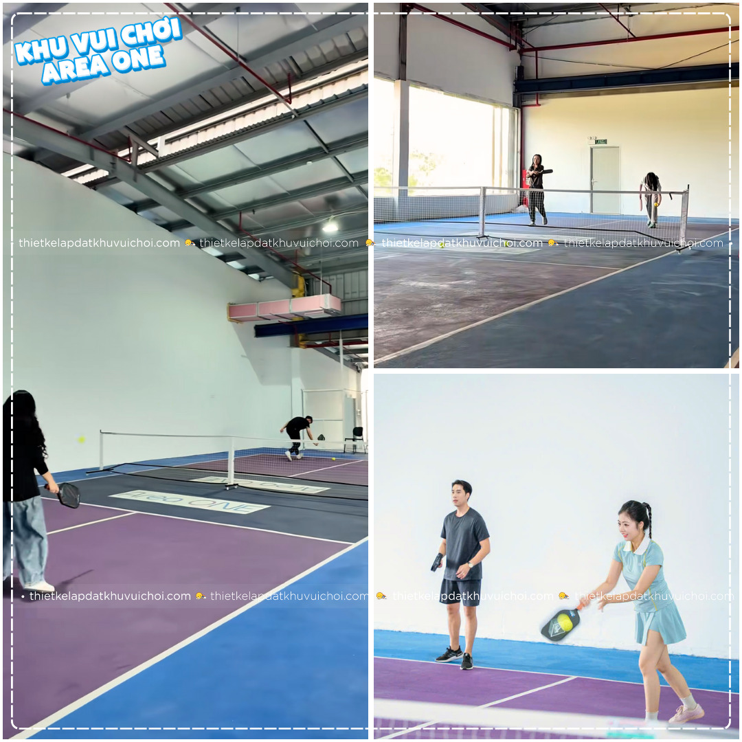 Sân pickleball mới ngay tại khu vui chơi Area One