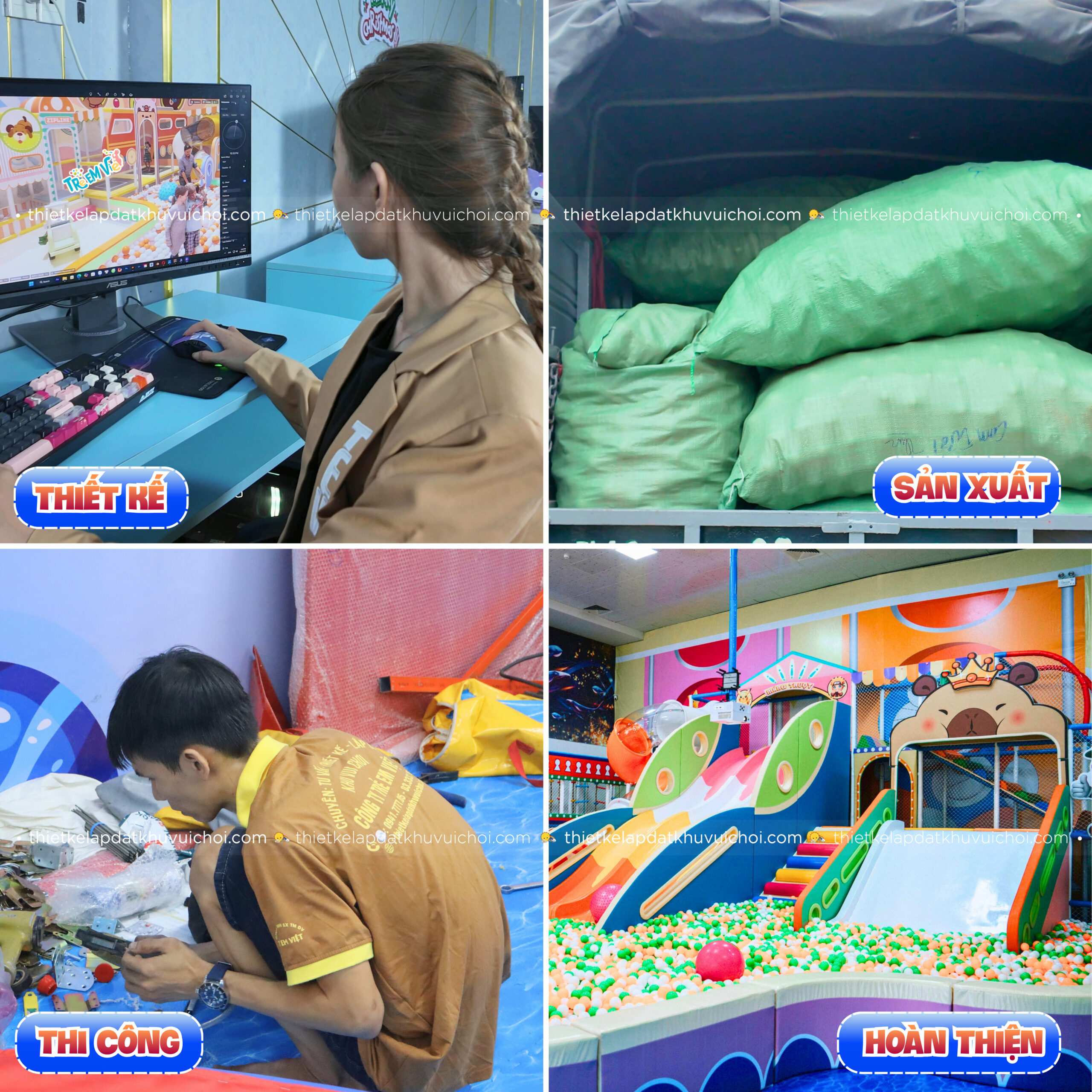 Dịch vụ thiết kế thi công khu vui chơi trẻ em trọn gói "lo tất"