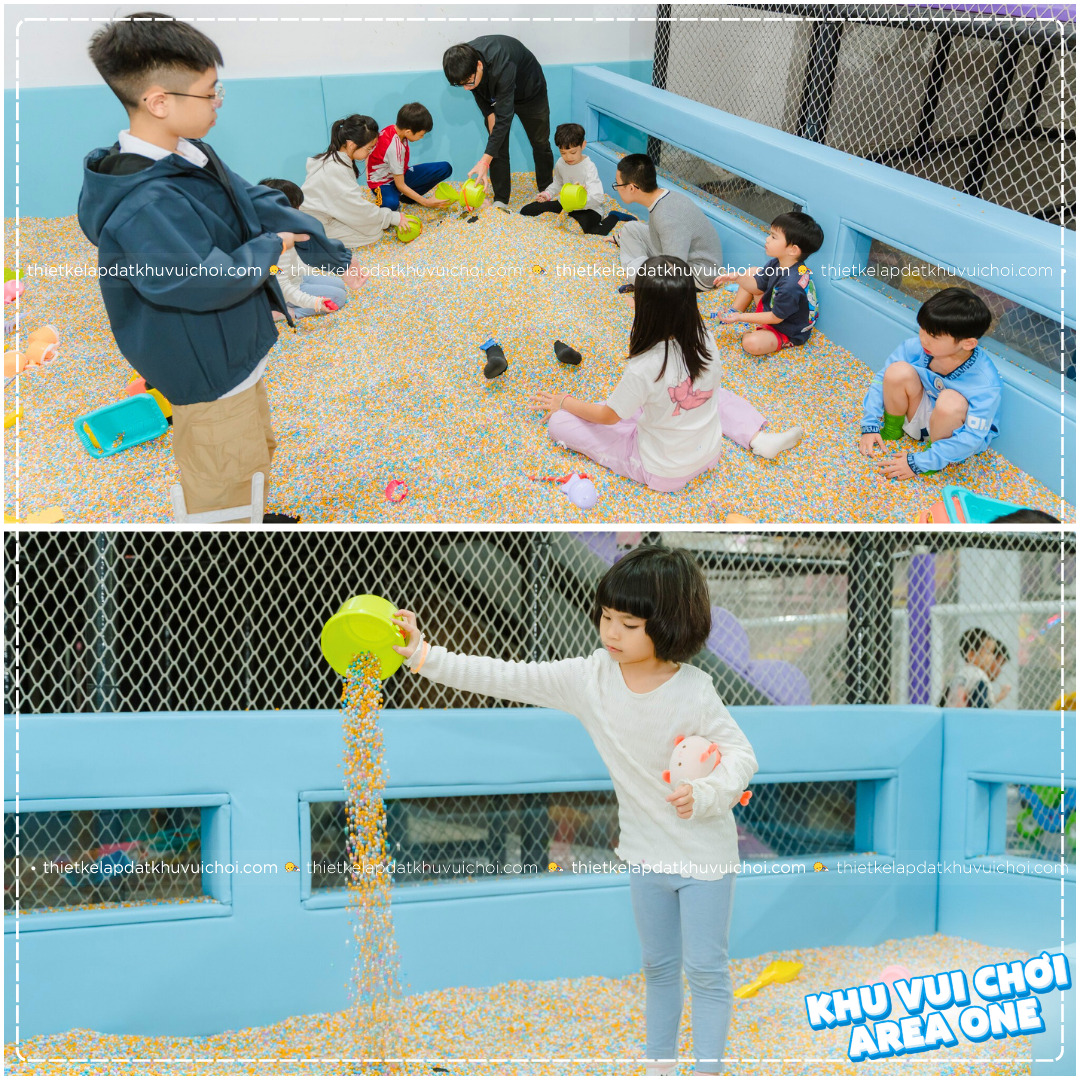 Khu hồ hạt đầy màu sắc tại Area One - Kids Zone
