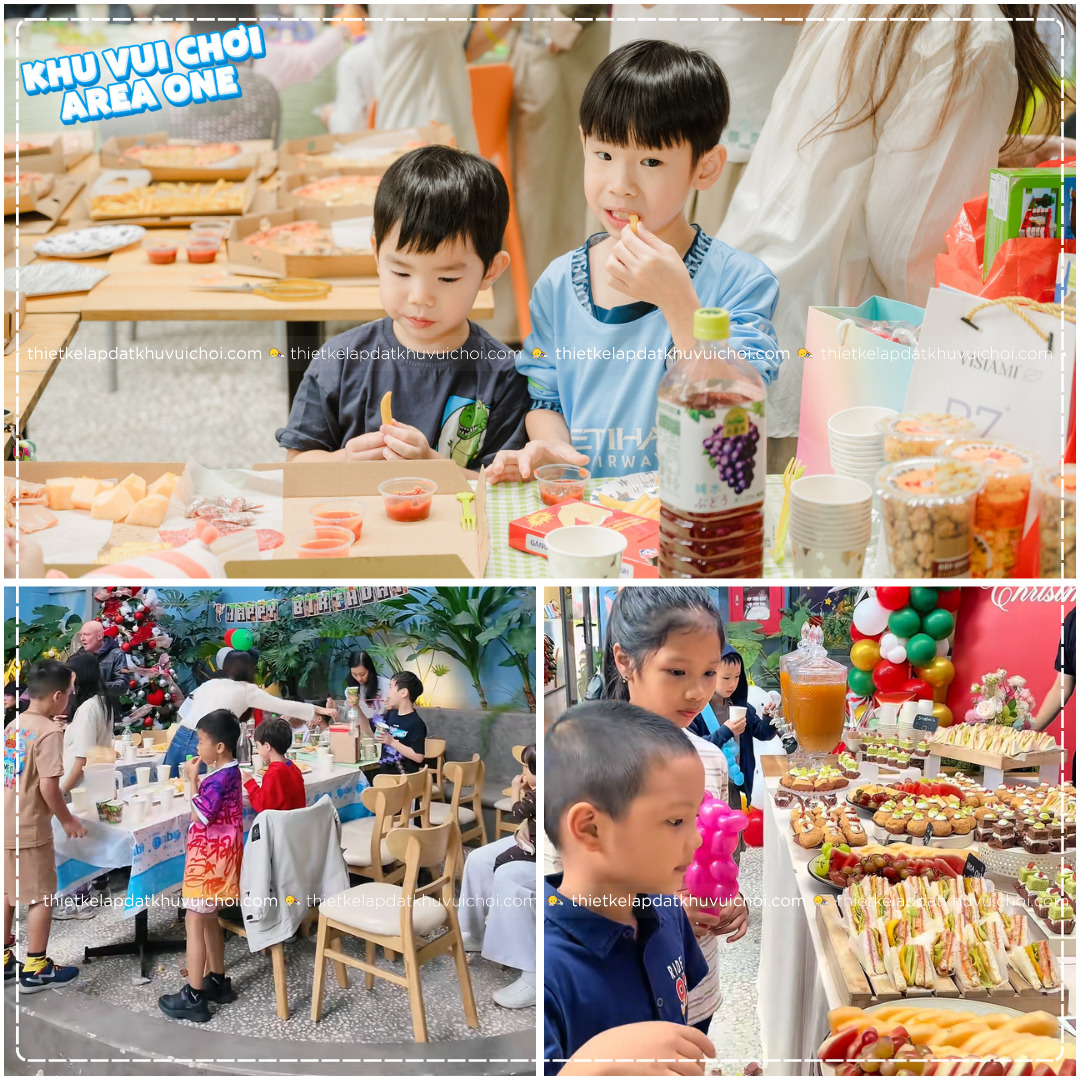 Nghỉ ngơi và thưởng thức đồ uống ngay tại khu vui chơi Area One Long Biên