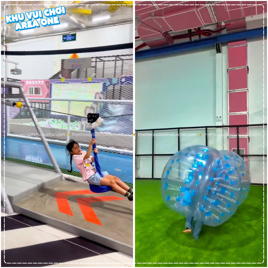 Vô cùng nhiều trò chơi 'bánh cuốn' khác tại khu vui chơi Area One Warriors Zone này nữa đó