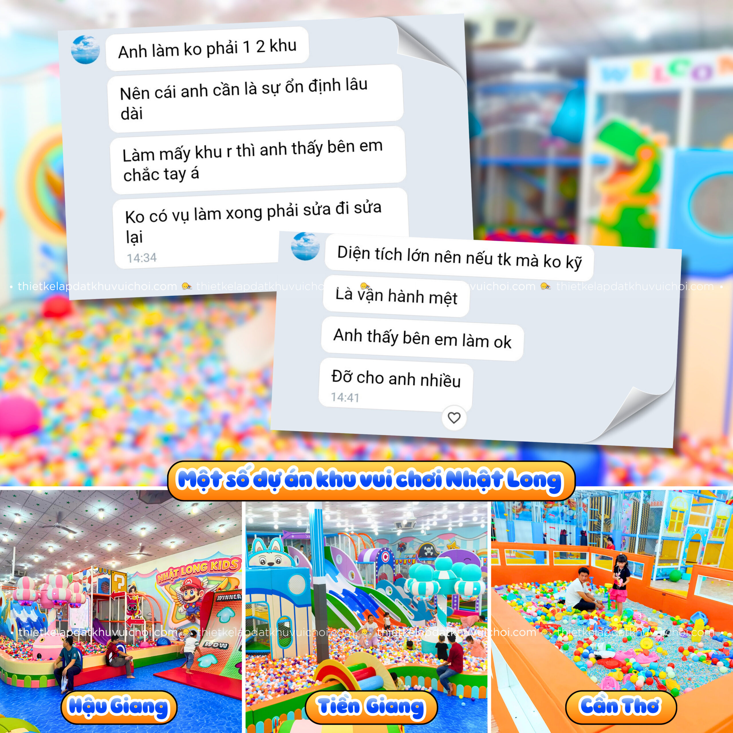 Cảm nhận khách hàng (feedback) của chủ khu vui chơi Nhật Long