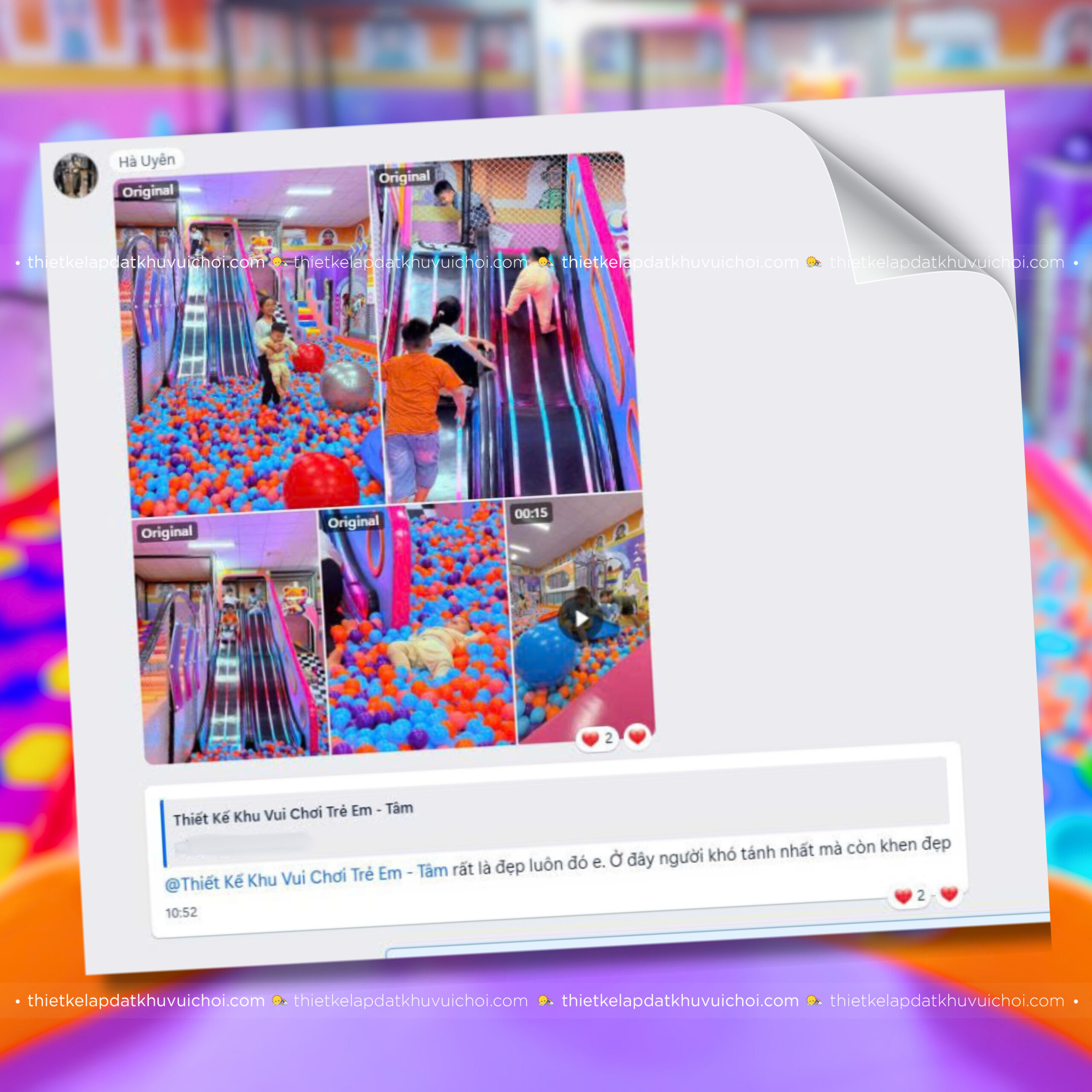 Cảm nhận khách hàng (feedback) của chủ khu vui chơi KIDS.CAT - Tiền Giang