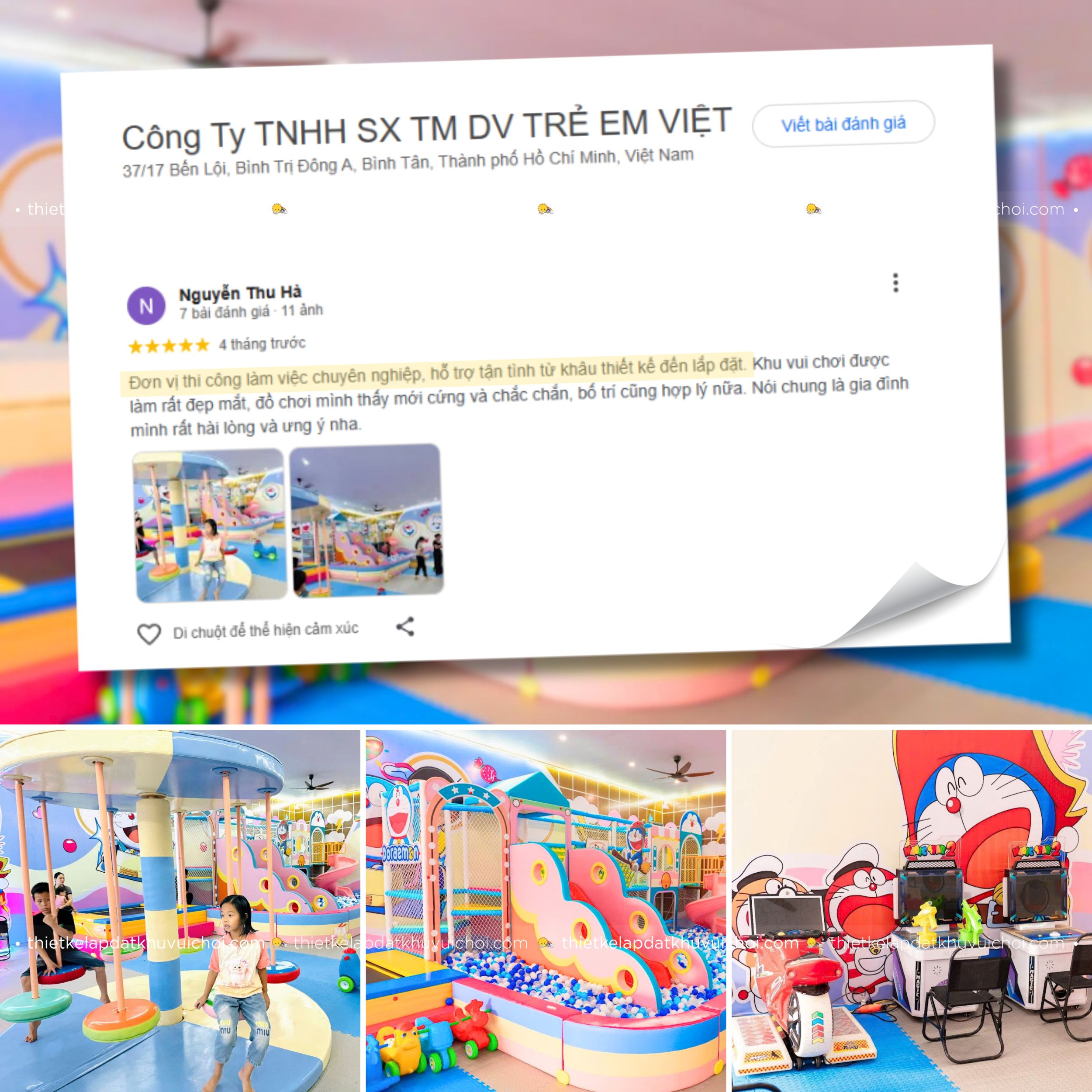 Cảm nhận khách hàng (feedback) của chủ khu vui chơi Ken Ken - Nghệ An