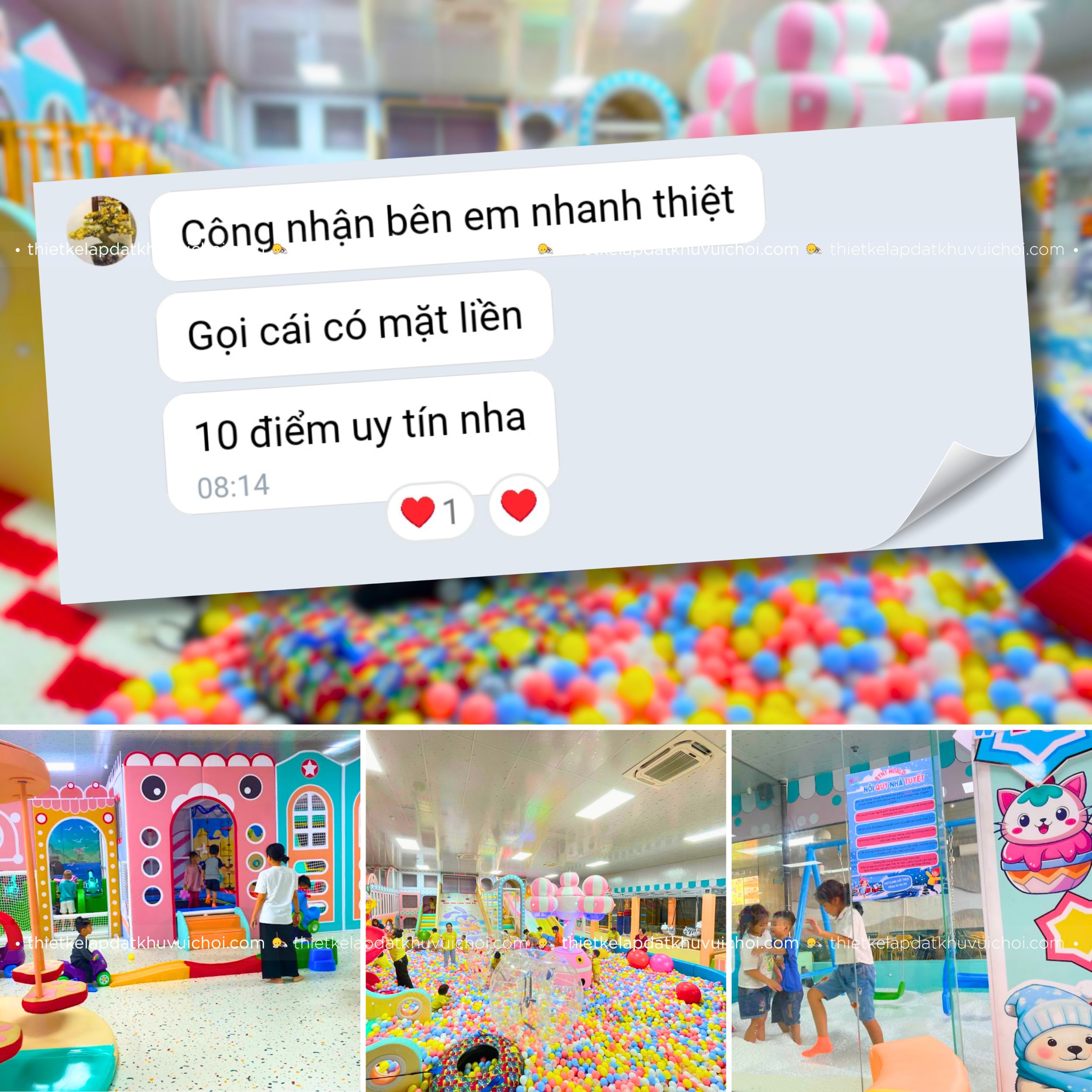 Cảm nhận khách hàng (feedback) của chủ khu vui chơi RyNy World - Đồng Nai