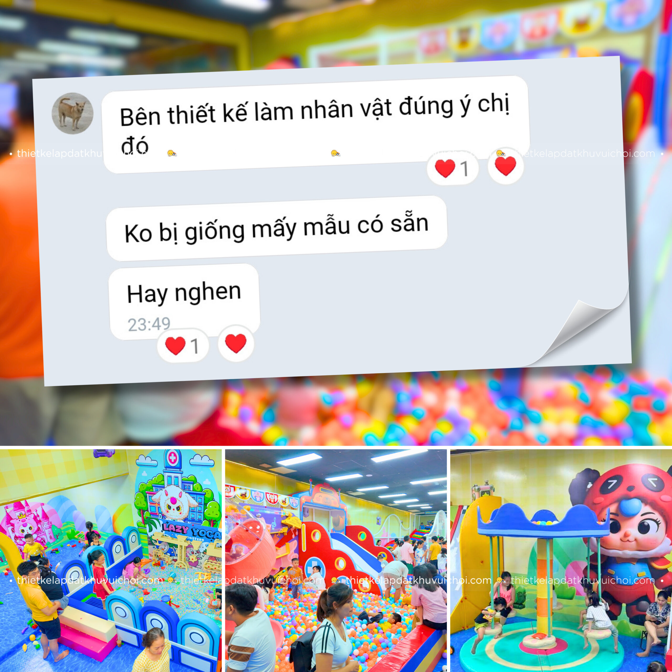 Cảm nhận khách hàng (feedback) của chủ khu vui chơi Happy Kids - TP. HCM