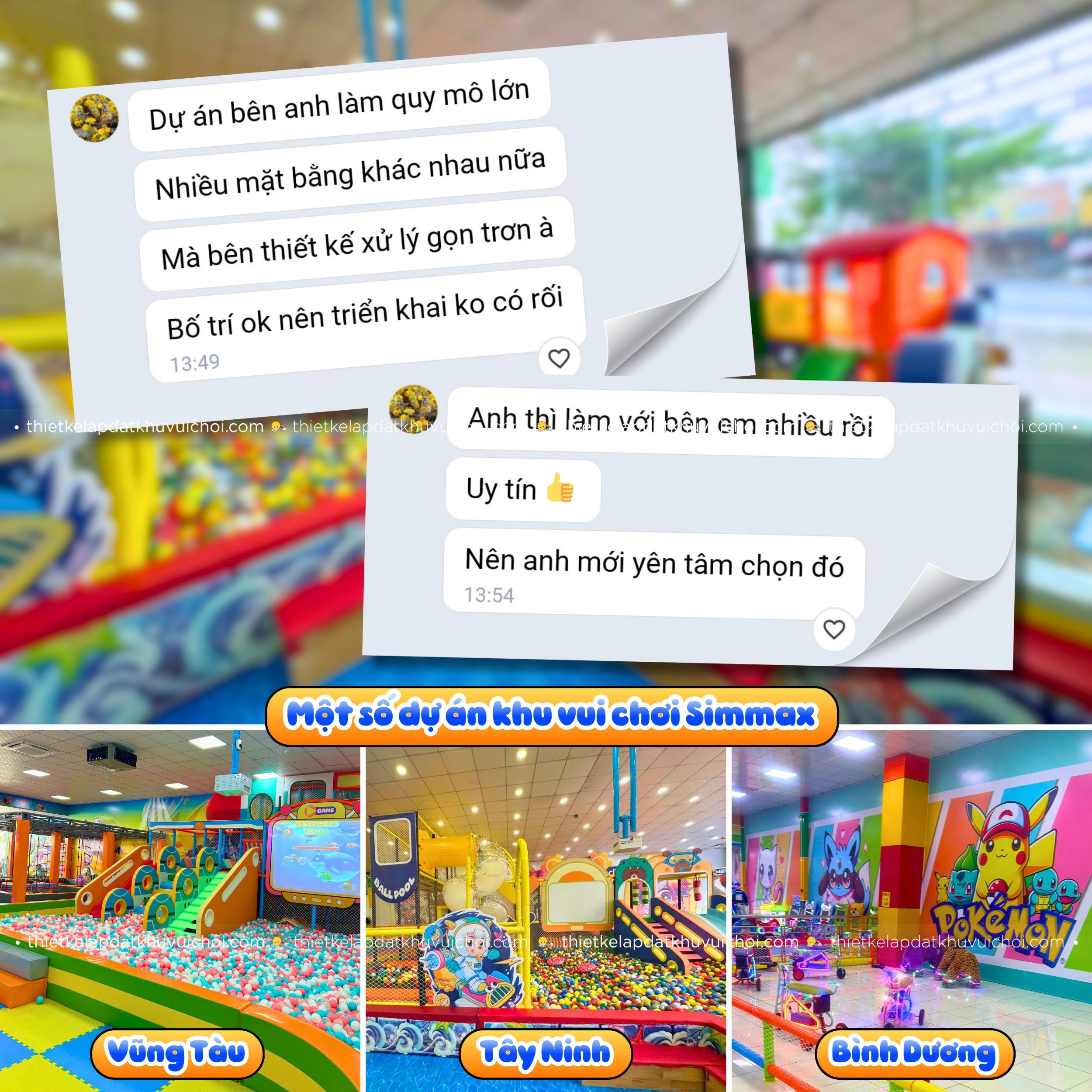 Cảm nhận khách hàng (feedback) của chủ khu vui chơi Simmax
