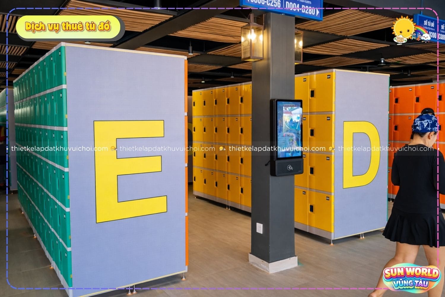 Hệ thống tủ đồ hiện đại phục vụ khách hàng tại Sun World Vũng Tàu.