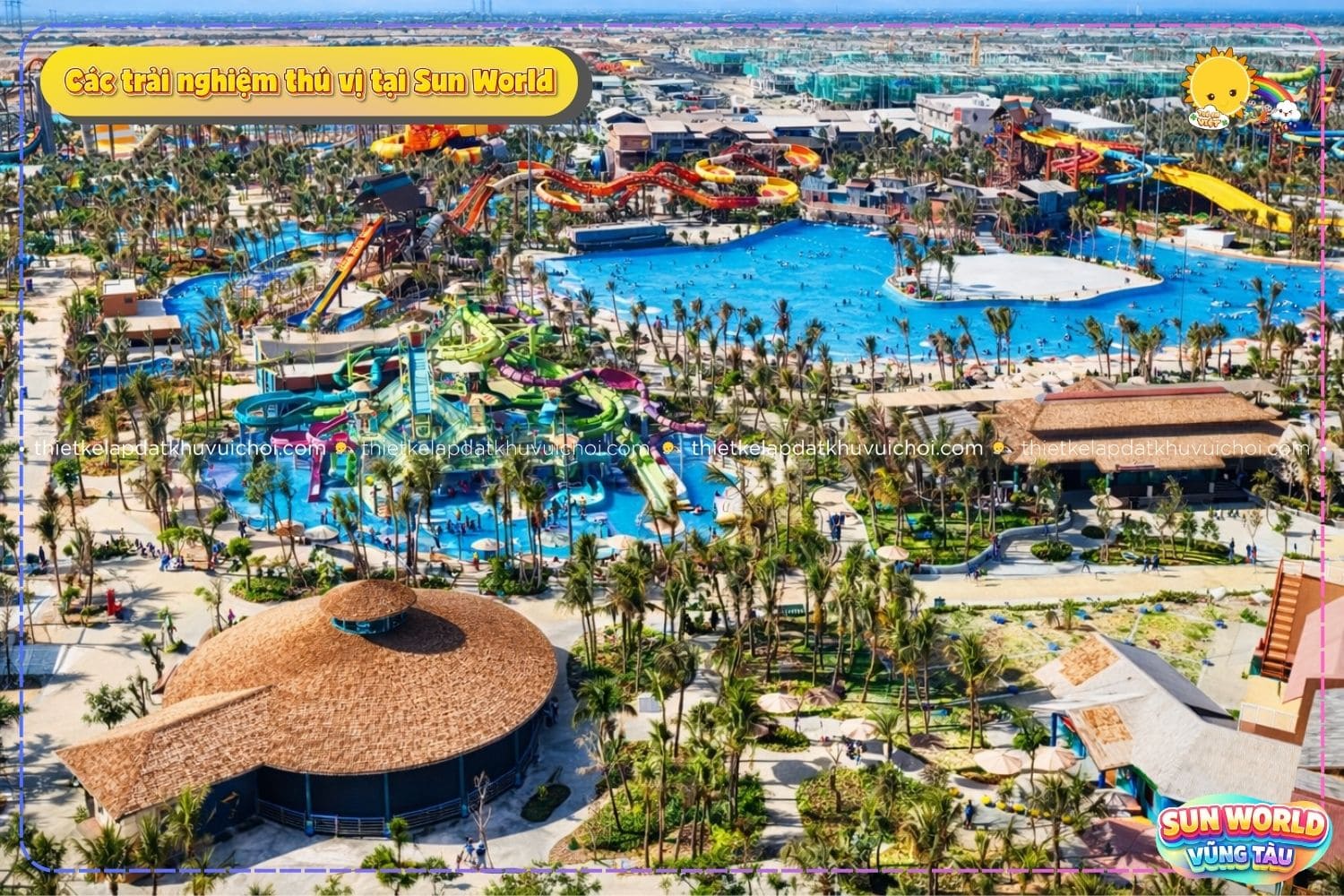 hông gian giải trí đa dạng với nhiều trò chơi nước tại Sun World Vũng Tàu.