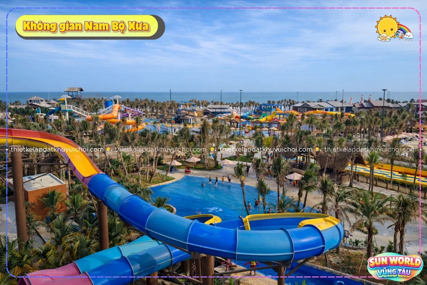 Toàn cảnh khu vui chơi Không Gian Nam Bộ Xưa tại Sun World Vũng Tàu.