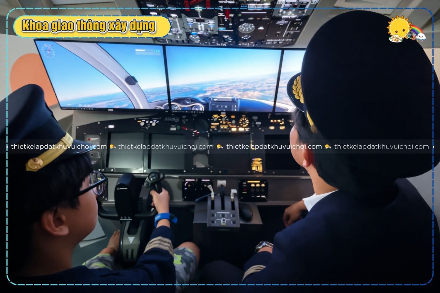 Bé sẽ được trải nghiệm lái máy bay ở khoa giao thông xây dựng