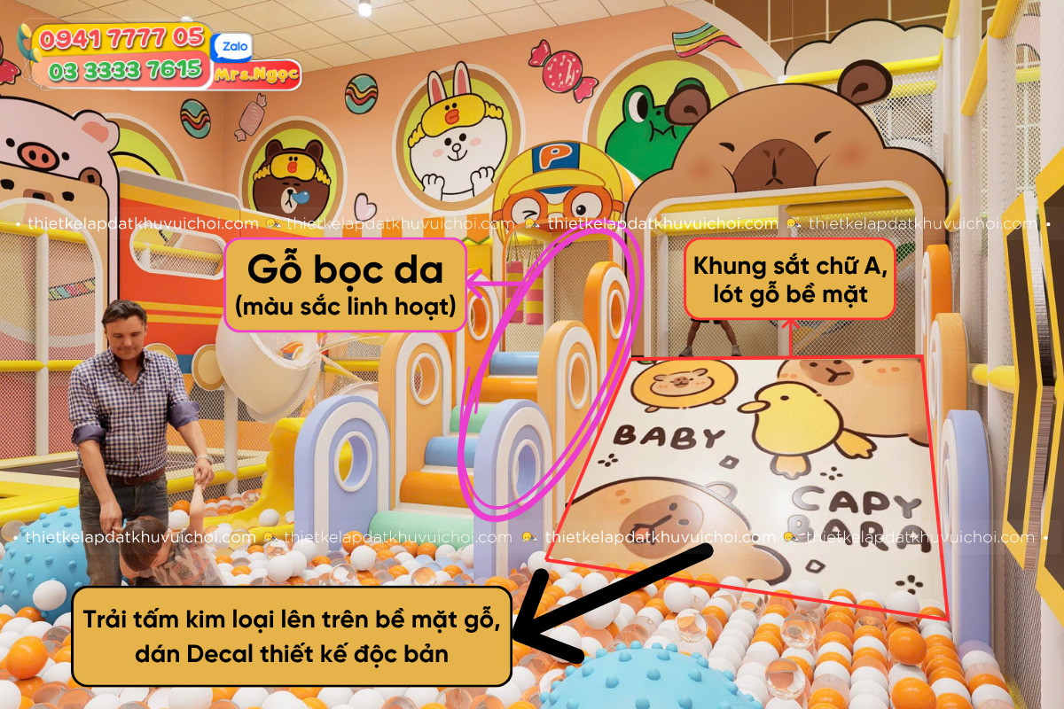 Cấu trúc và chất liệu bền bỉ của máng trượt làn to.jpg