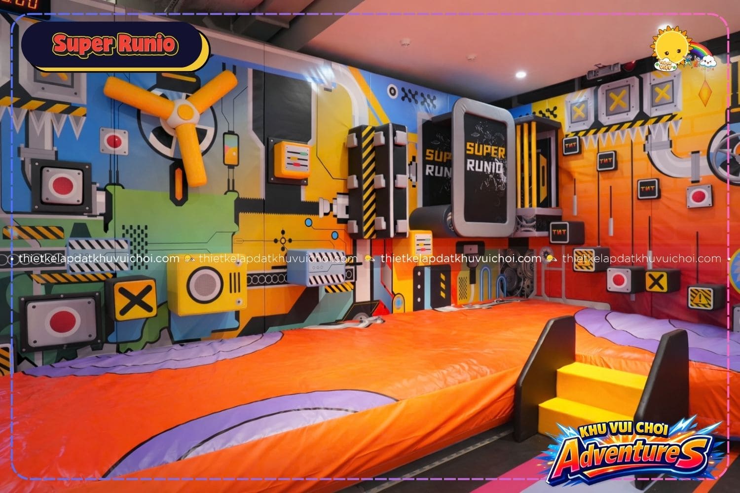 Thử thách vượt chướng ngại vật Super Runio | Khu vui chơi AdventureS