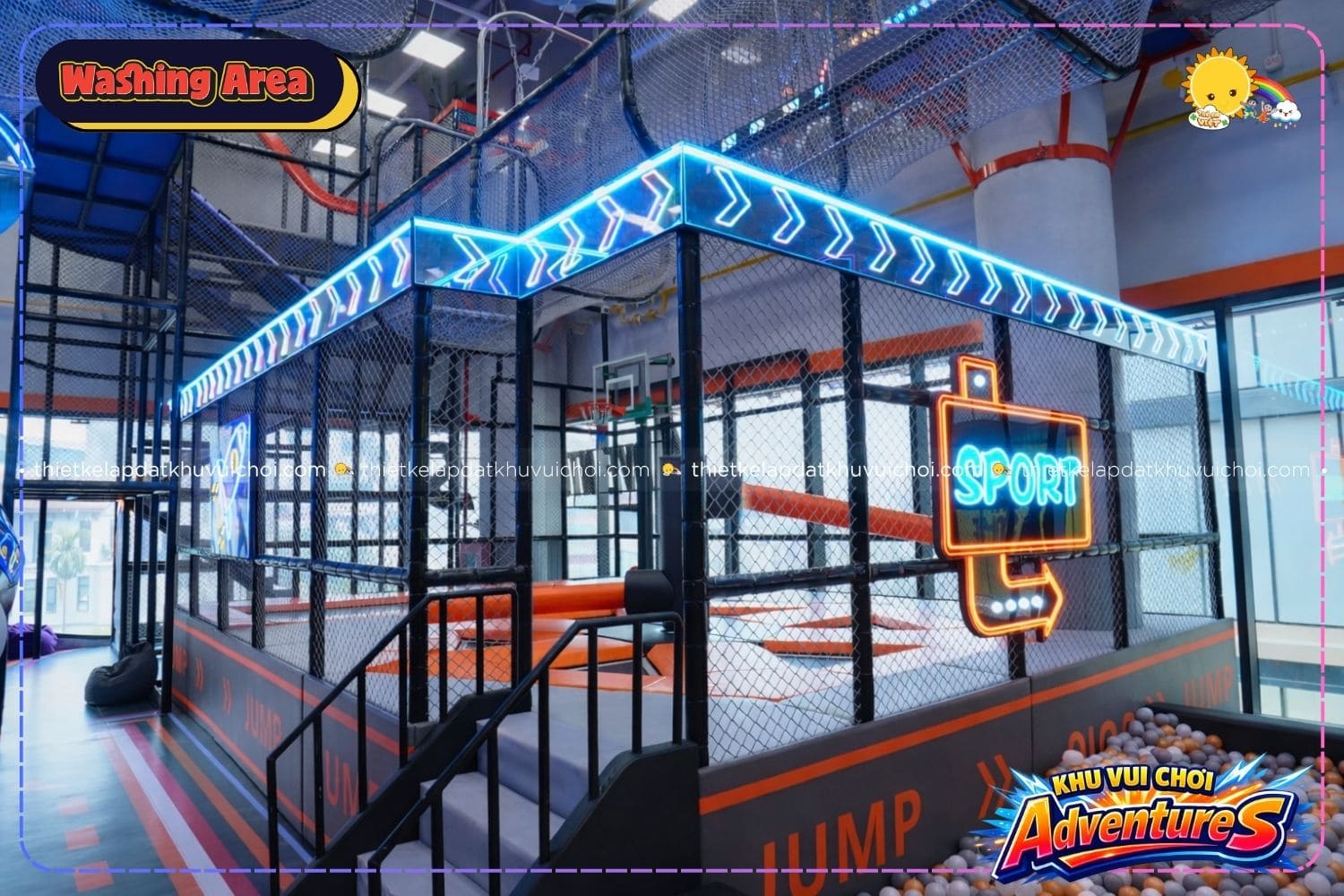 Thử thách độ nhanh nhạy của bản thân tại Washing Area | Khu vui chơi AdventureS