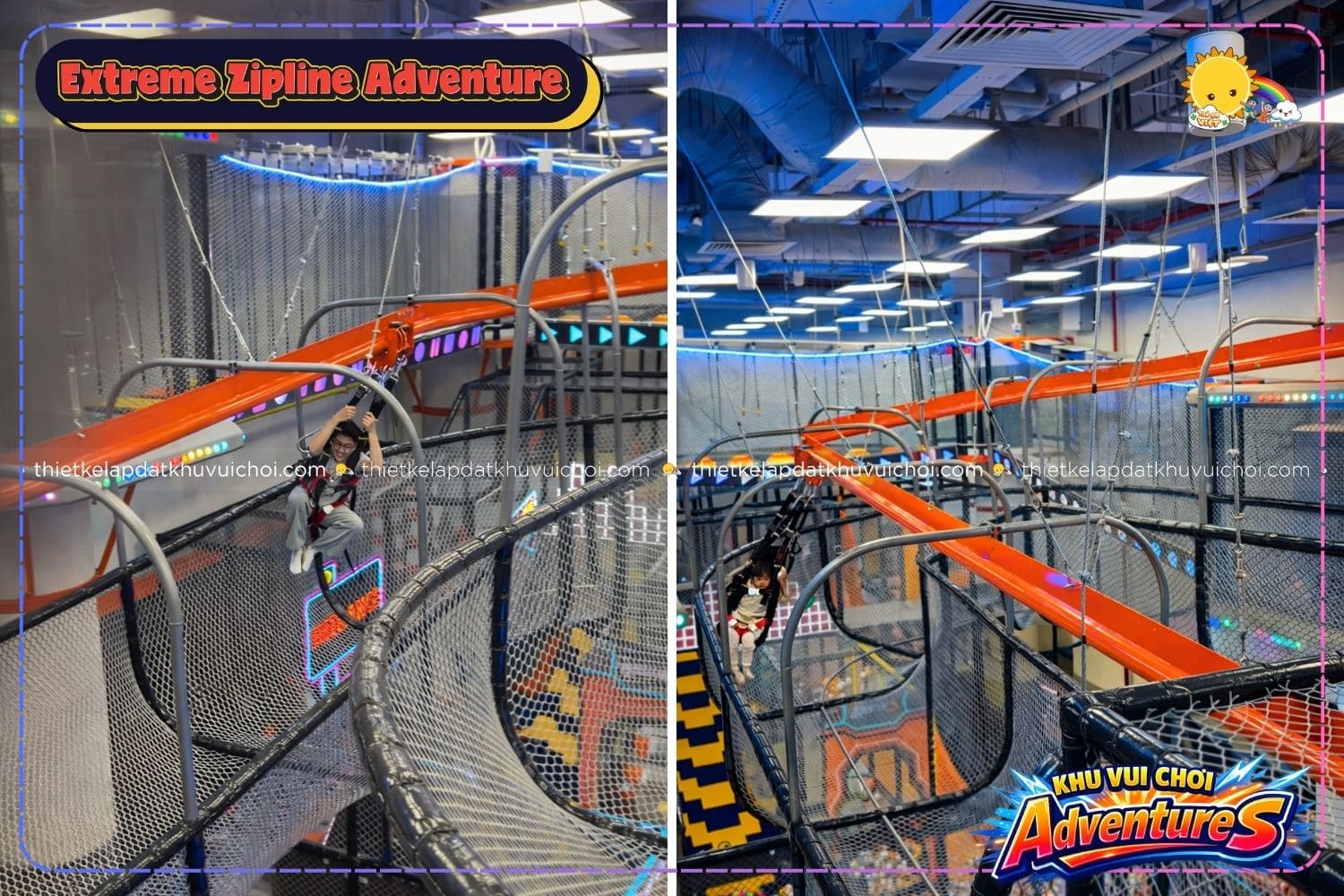 Trải nghiệm "Extreme Zipline Adventure" với đường trượt hơn 10m từ trên cao | Khu vui chơi AdventureS
