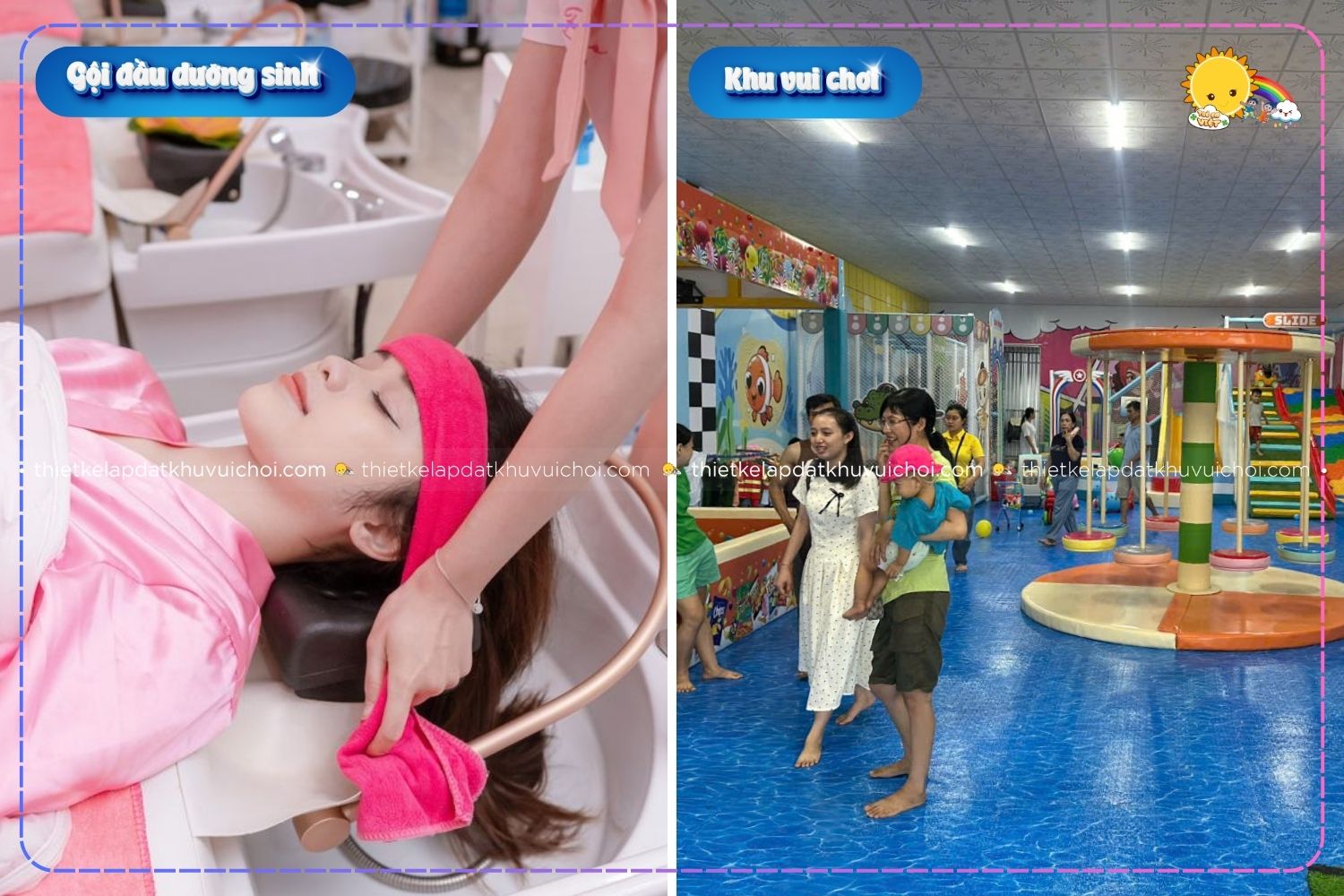 Khu vui chơi kết hợp gội đầu dưỡng sinh