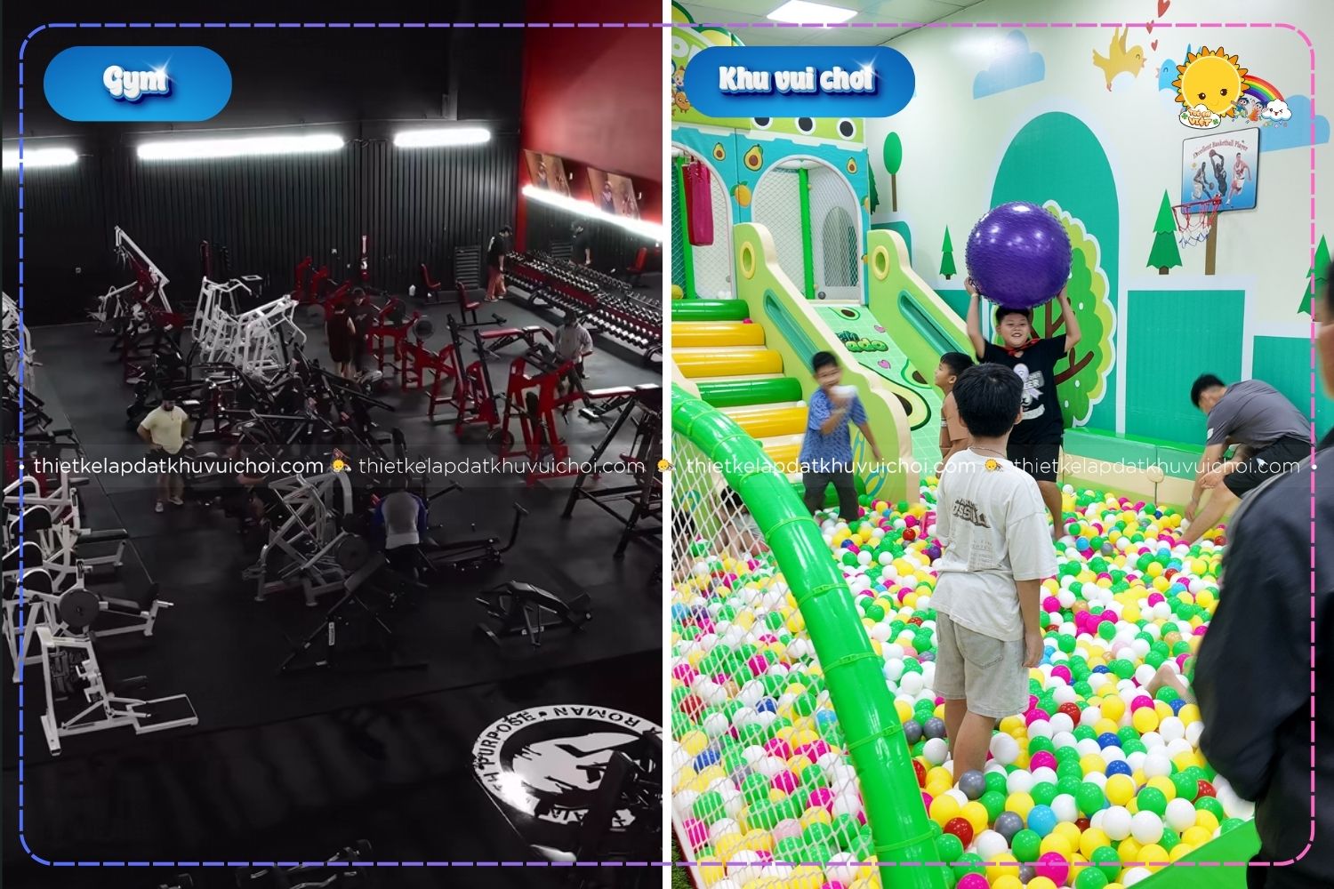 Mô hình Gym kết hợp khu vui chơi