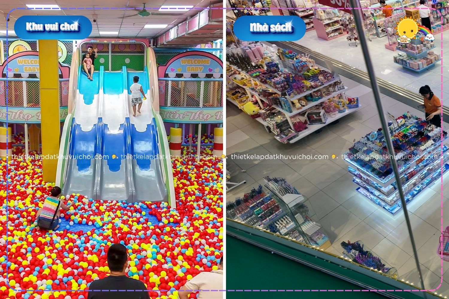 Nhà Sách Tiến Thọ Quận 12 kết hợp khu vui chơi tối đa lợi nhuận