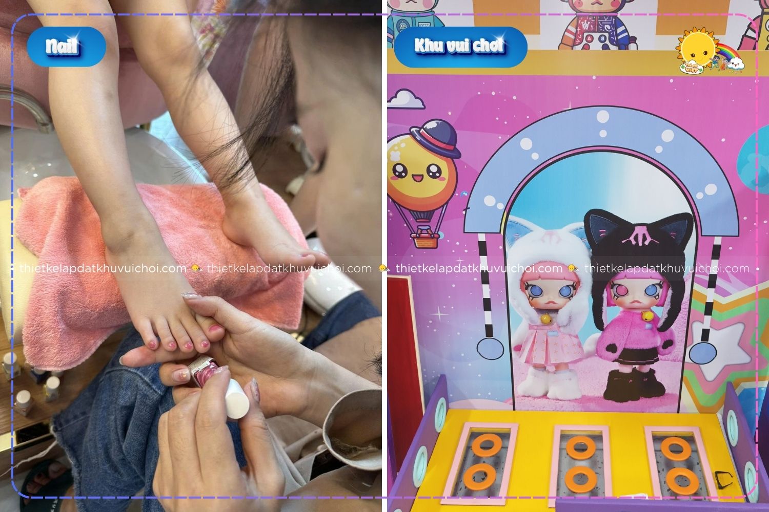 Khu vui chơi kết hợp làm Nail