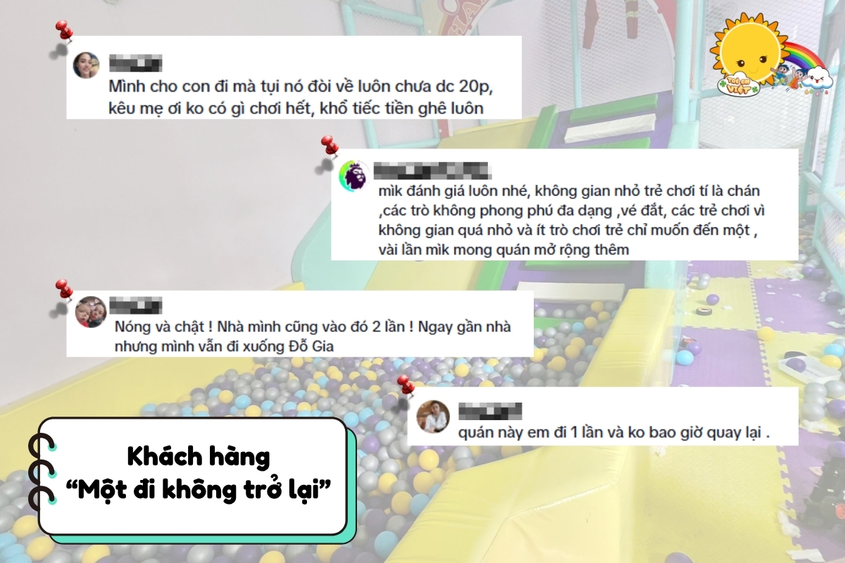 Khách hàng một đi không trở lại.