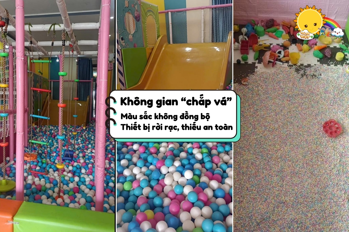 
Khu vui chơi trông như một nhà kho chứa đồ chơi cũ