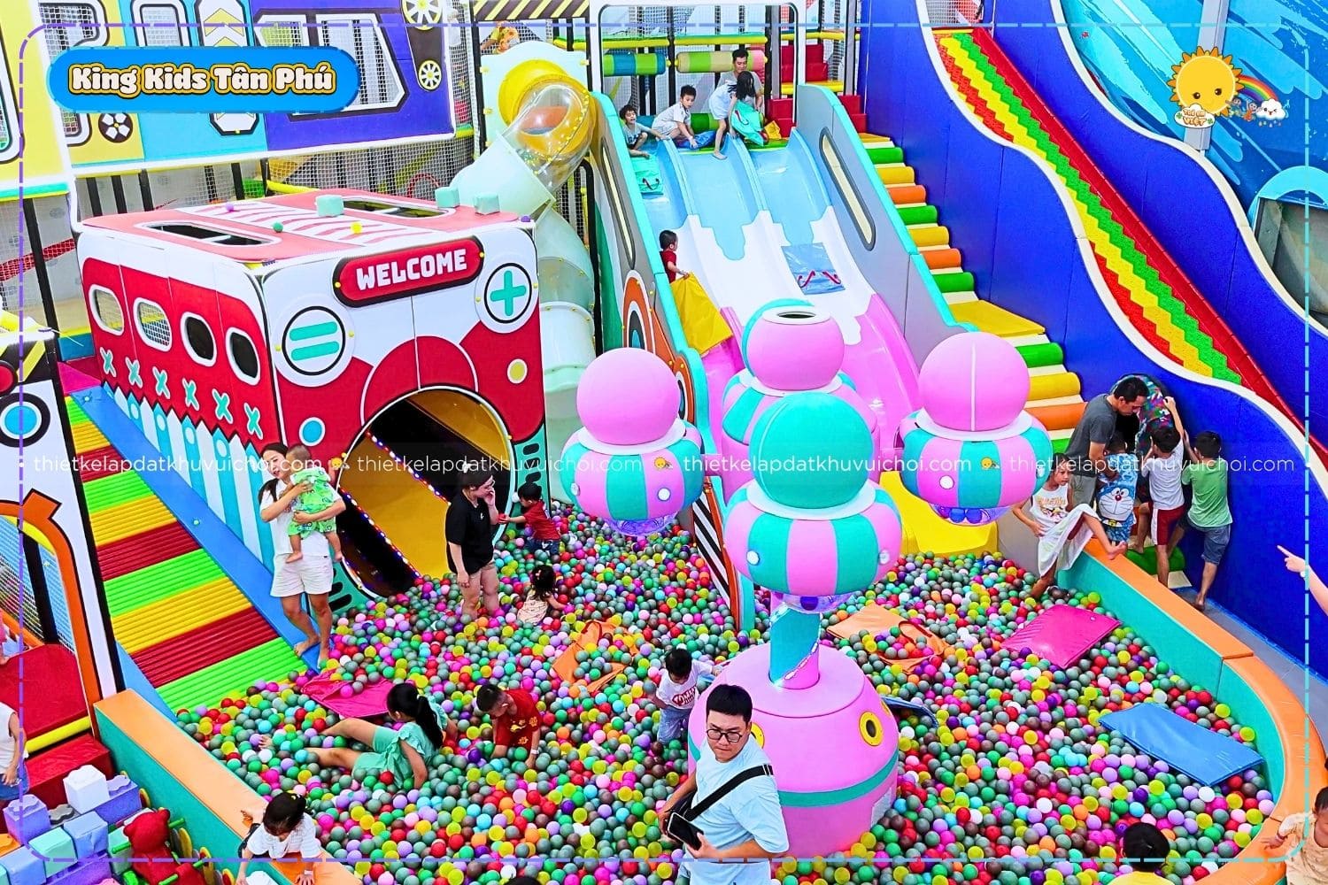 Khu vui chơi trẻ em kết hợp Cafe Kids tại Tân Phú