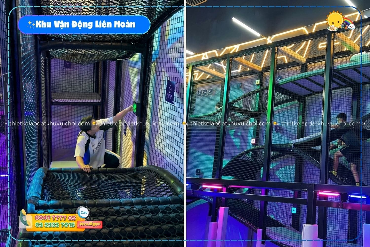 Trải nghiệm khu vận động liên hoàn khổng lồ tại khu vui chơi Cali Club
