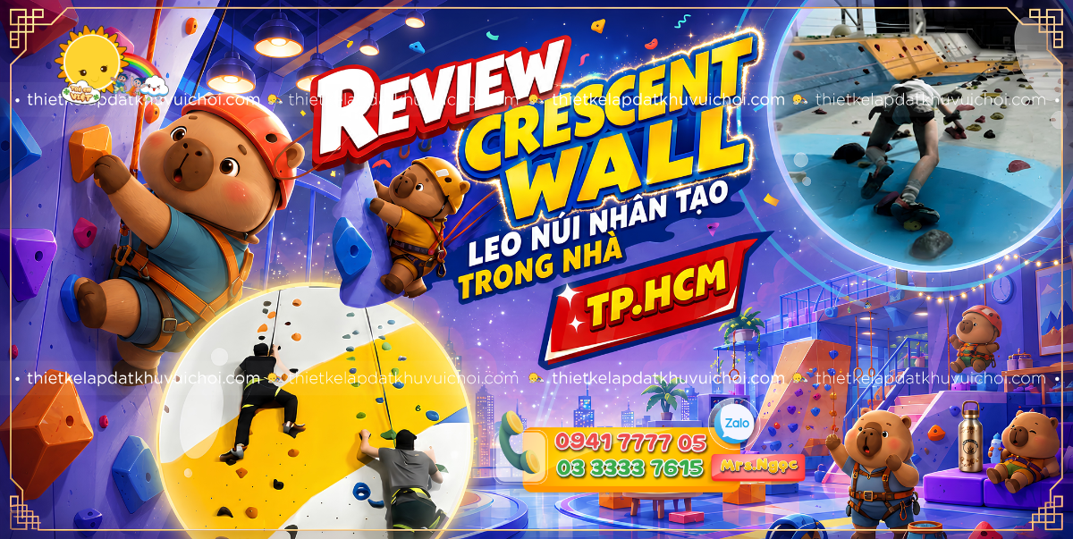 Tất tần tật về khu leo núi Crescent Wall trong nhà cao nhất tại TP.HCM