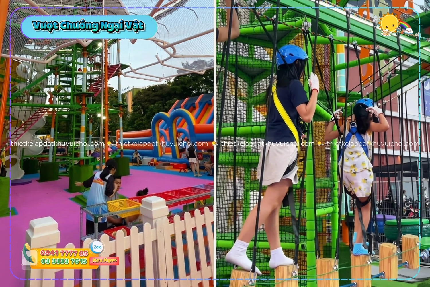 Vượt chướng ngại vật thử thách sự khéo léo của các bạn trẻ