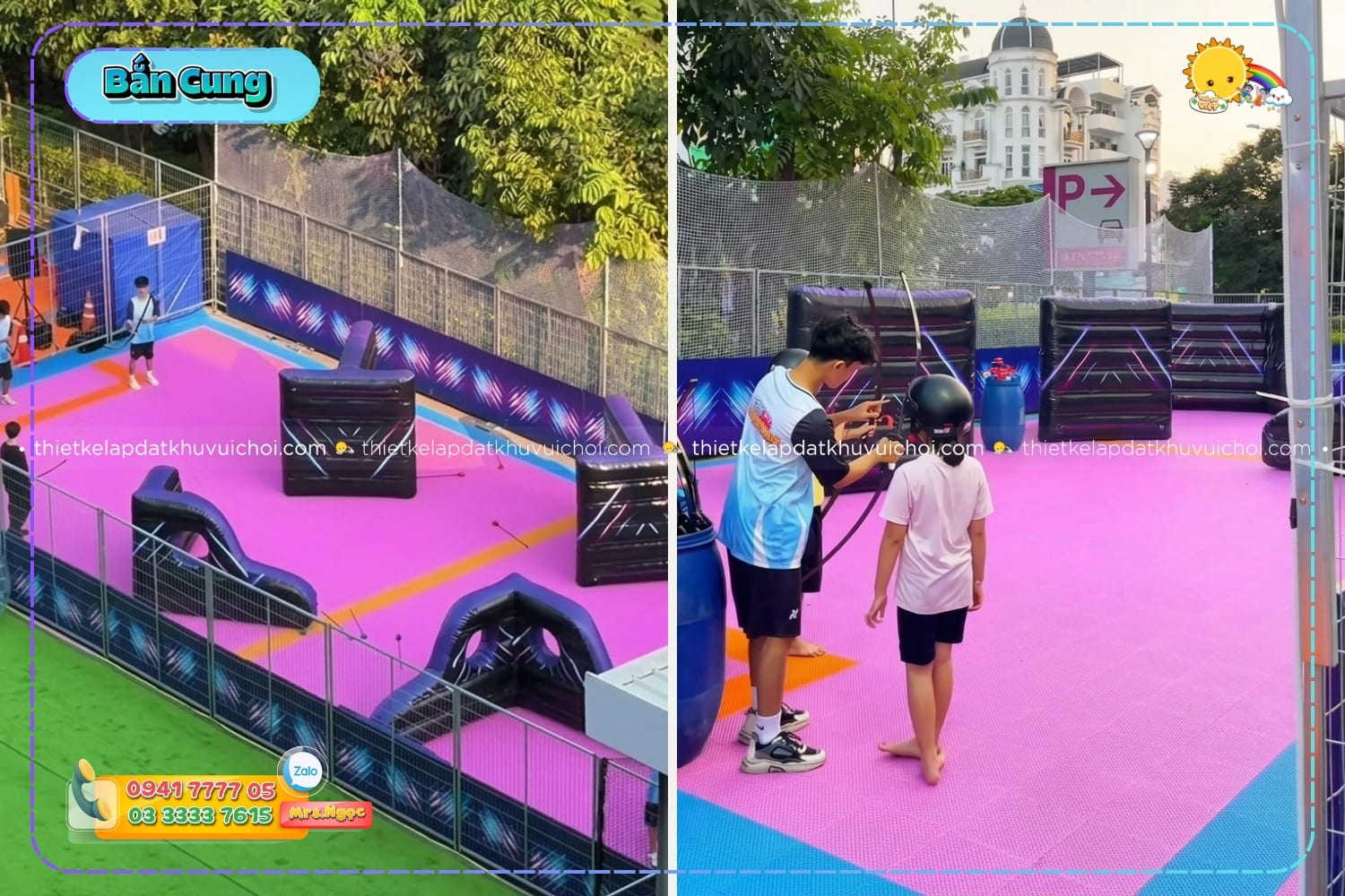 Trò chơi bắn cung tại khu vui chơi Funzone Adventure