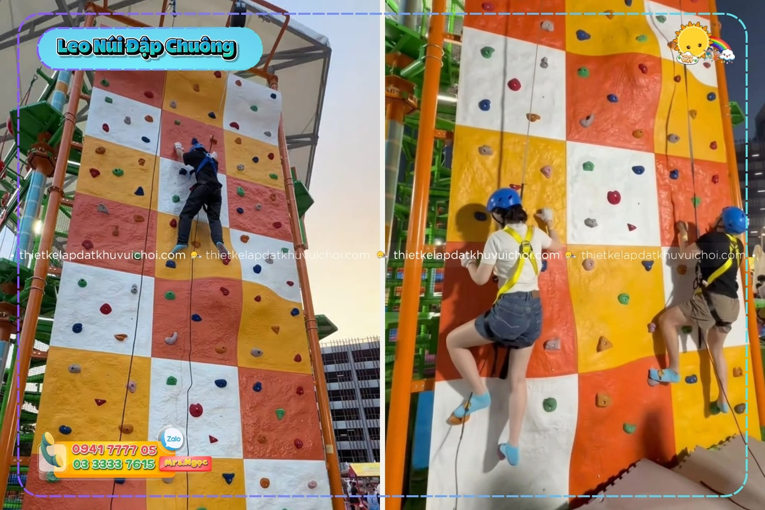 Thử thách leo núi đập chuông rèn luyện sự dẻo dai của các bé