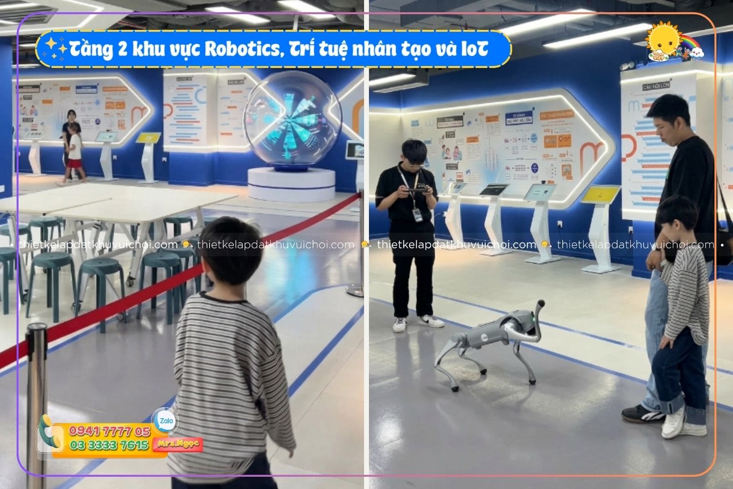 Tầng 2 Stem Town - Trải nghiệm hệ thống trí tuệ nhân tạo và robotics
