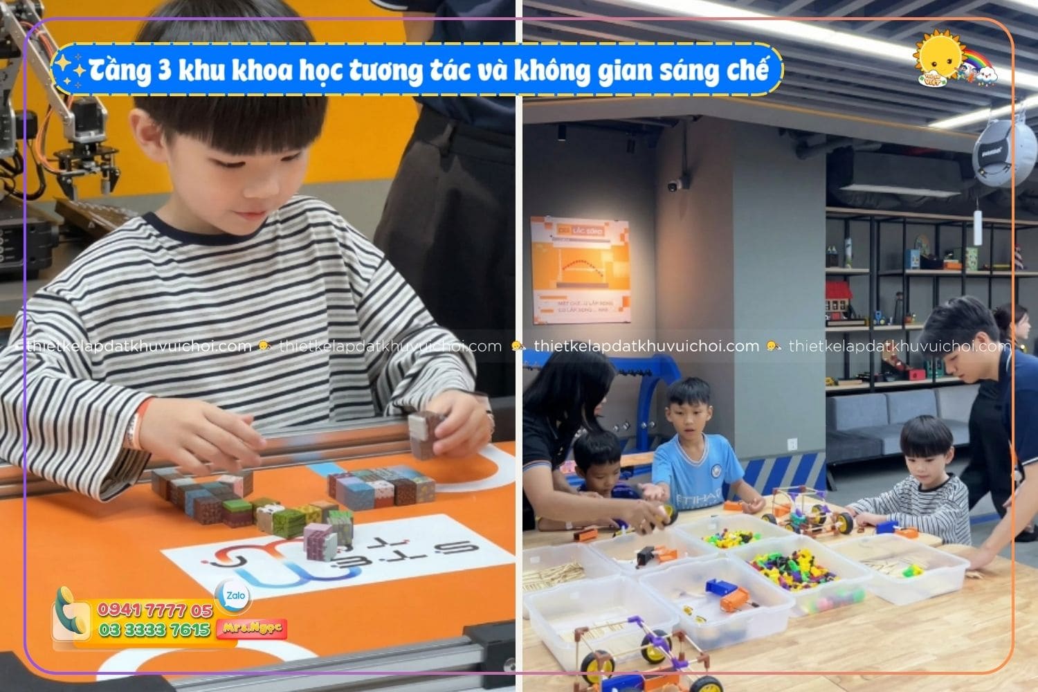 Tầng 3 khu khoa học tương tác và không gian sáng chế 