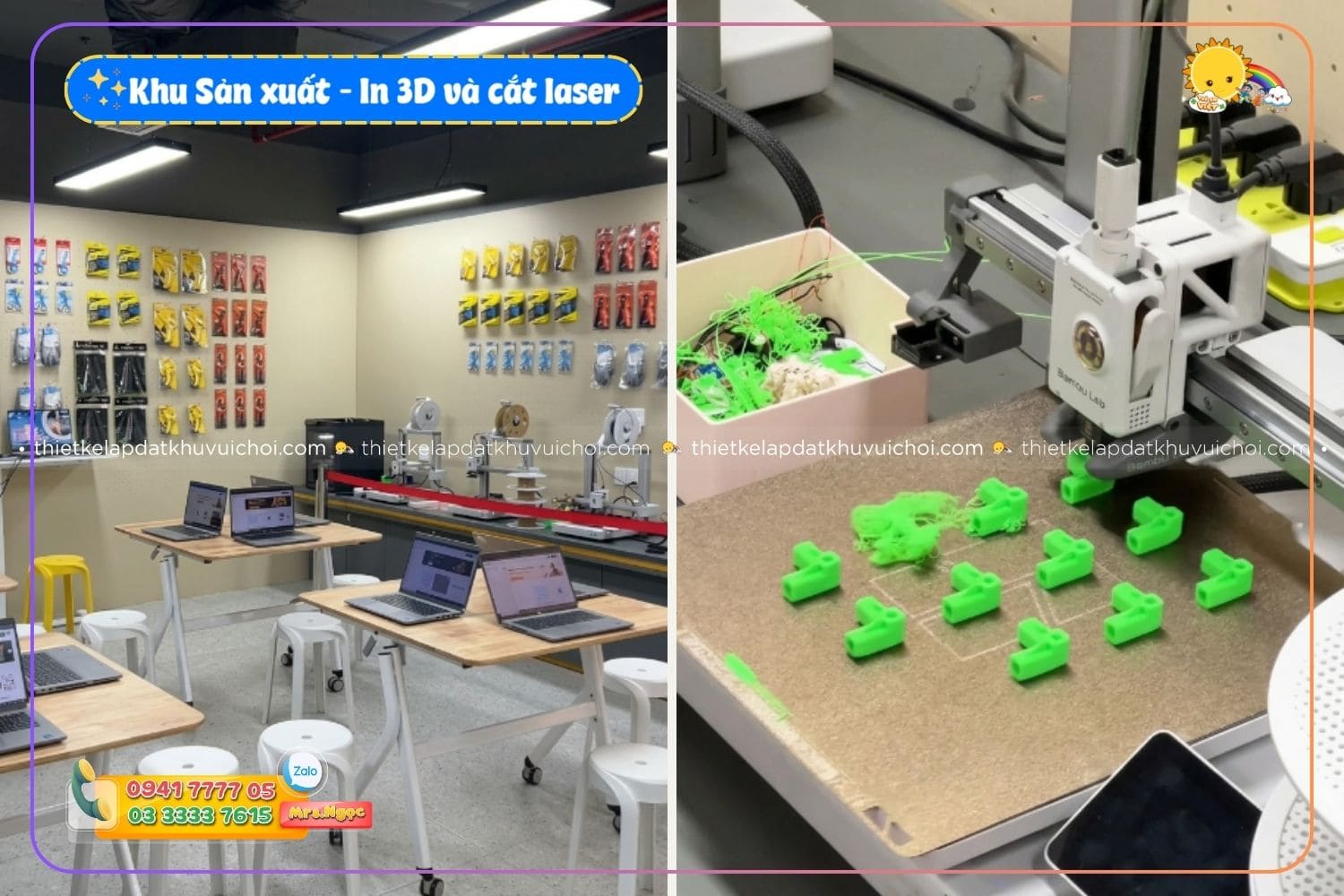 Khu Sản xuất - In 3D và cắt laser 