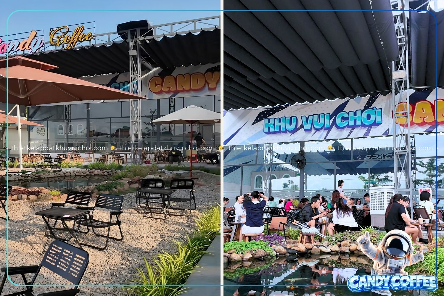 Khu vực Cafe nghỉ ngơi - Hồ Cá Koi