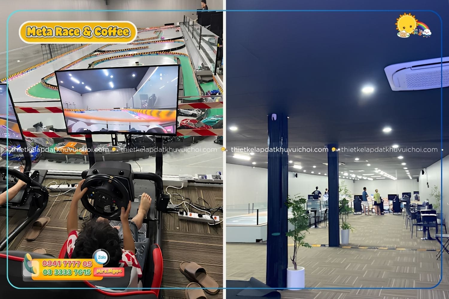 Meta Race cung cấp dịch vụ như cafe và xe điều khiển