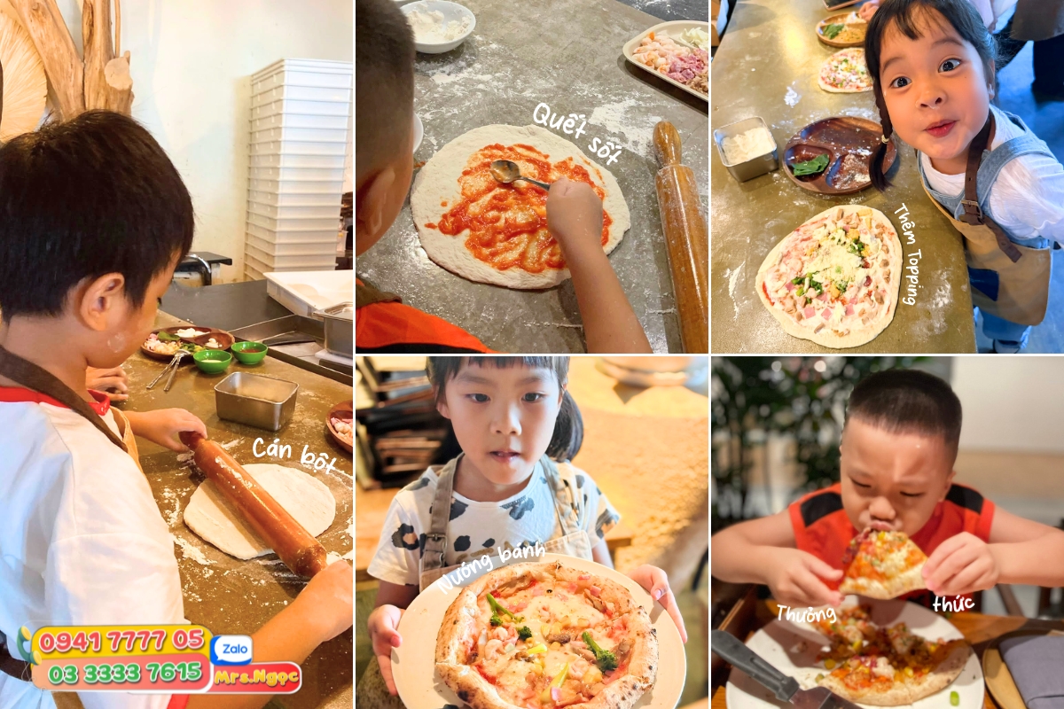 Bé sẽ được tự tay làm chiếc pizza của riêng mình