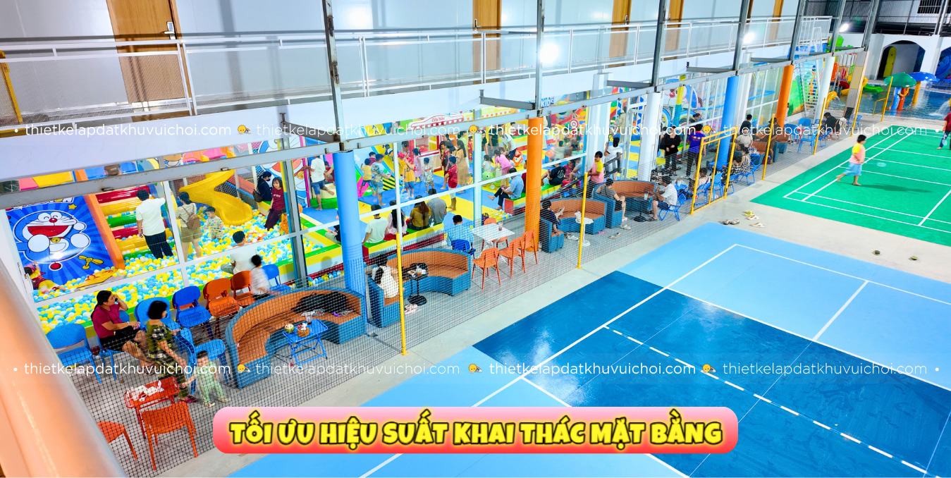 Tích hợp khu vui chơi trong tổ hợp giải trí giúp tối ưu hóa hiệu suất khai thác mặt bằng