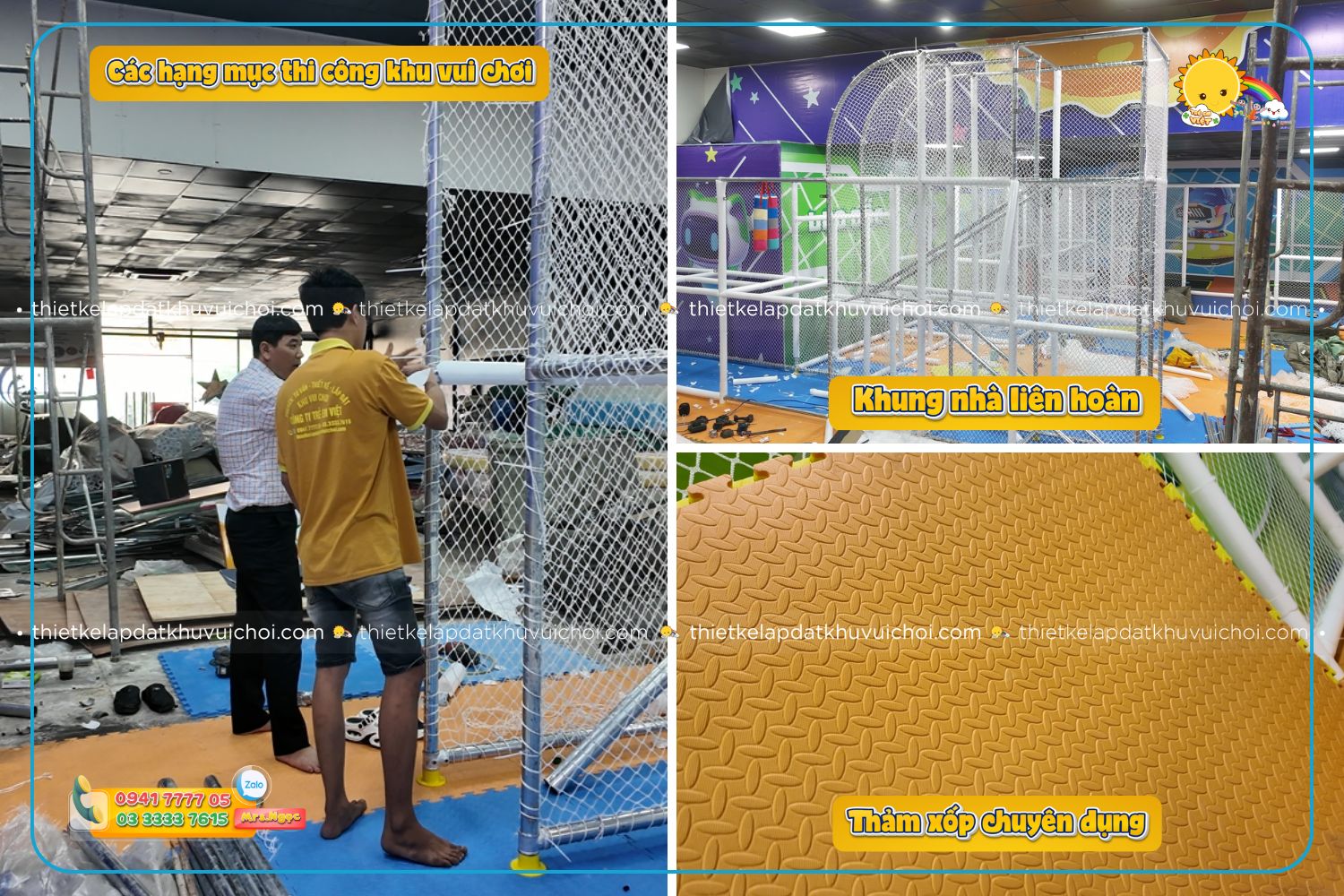 Các hạng mục thi công khu vui chơi