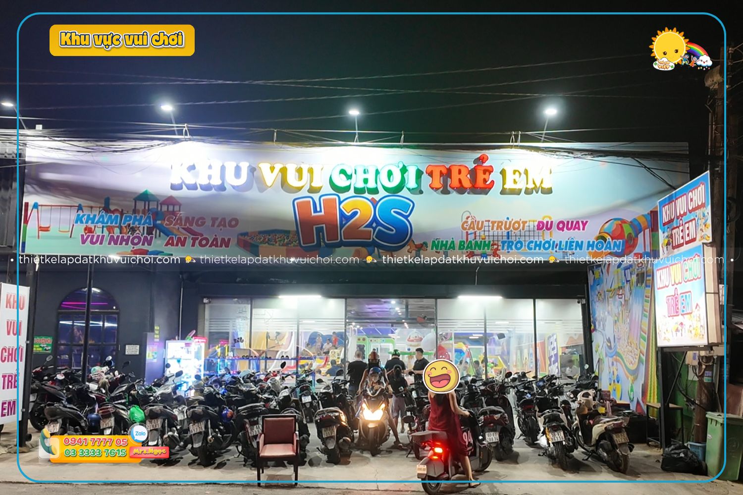 Khu vực vui chơi cho bé tách biệt với khu vực billiards