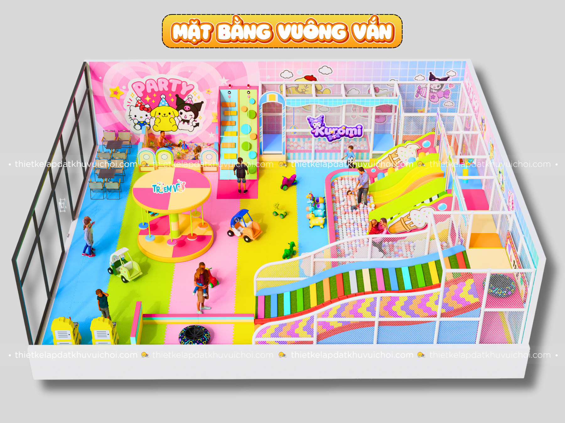 Mặt bằng vuông vắn làm khu vui chơi trẻ em (3)