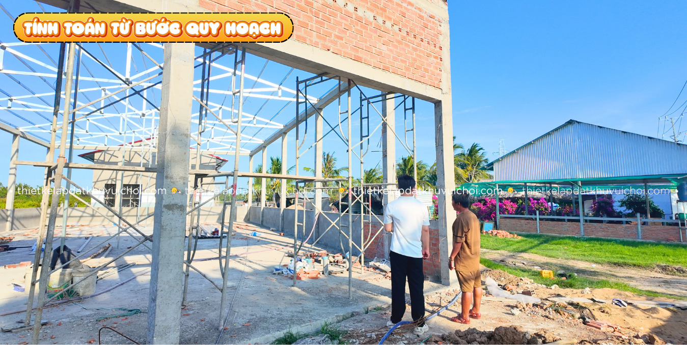 Mặt bằng không vuông vắn làm khu vui chơi trẻ em cần tính toán ngay từ bước quy hoạch