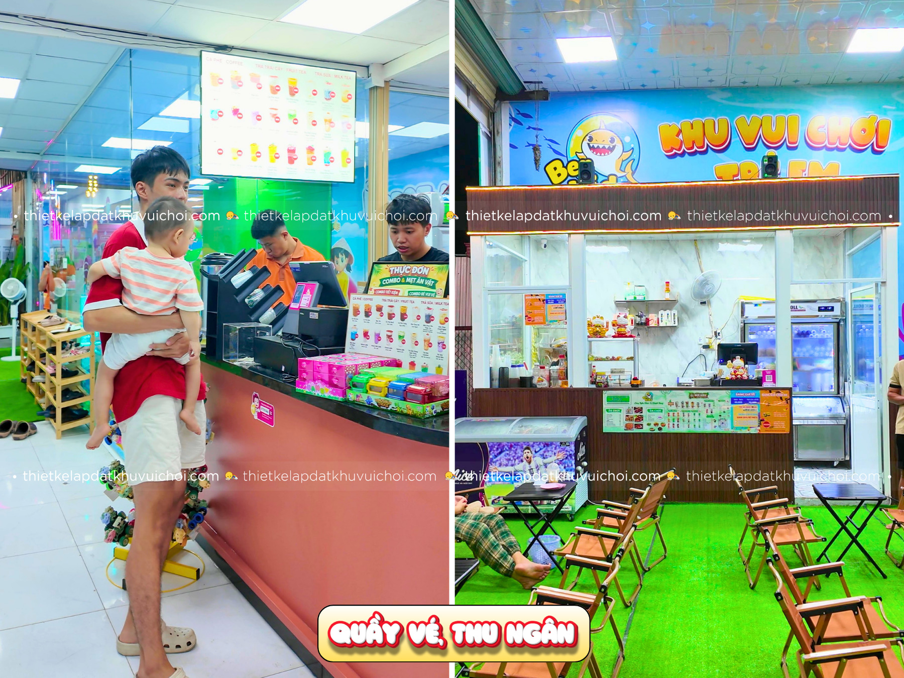 Thiết kế tối ưu diện tích khu vui chơi với phân khu dành cho vận hành