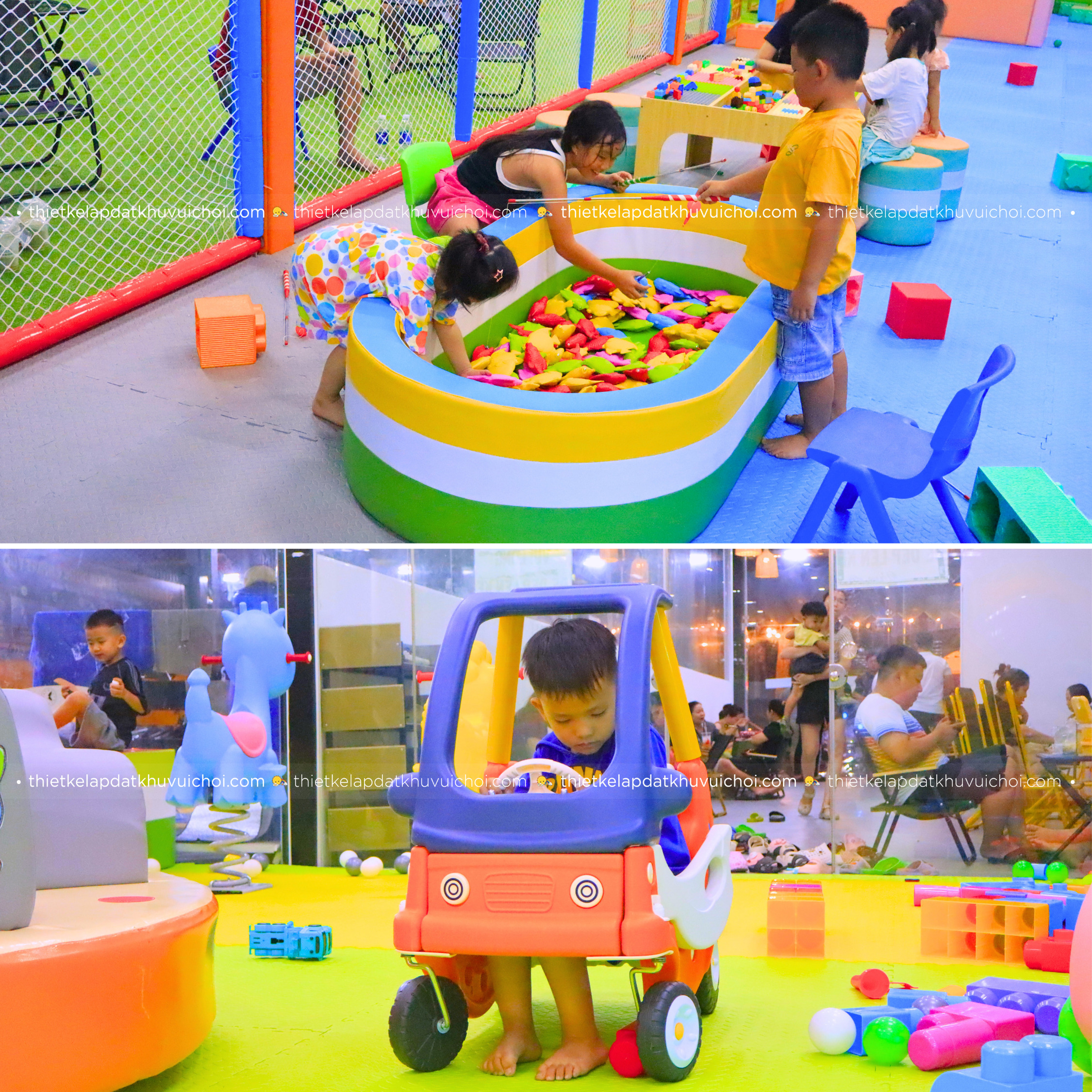Các thiết bị không cần thiết phải custom theo chủ đề khu vui chơi