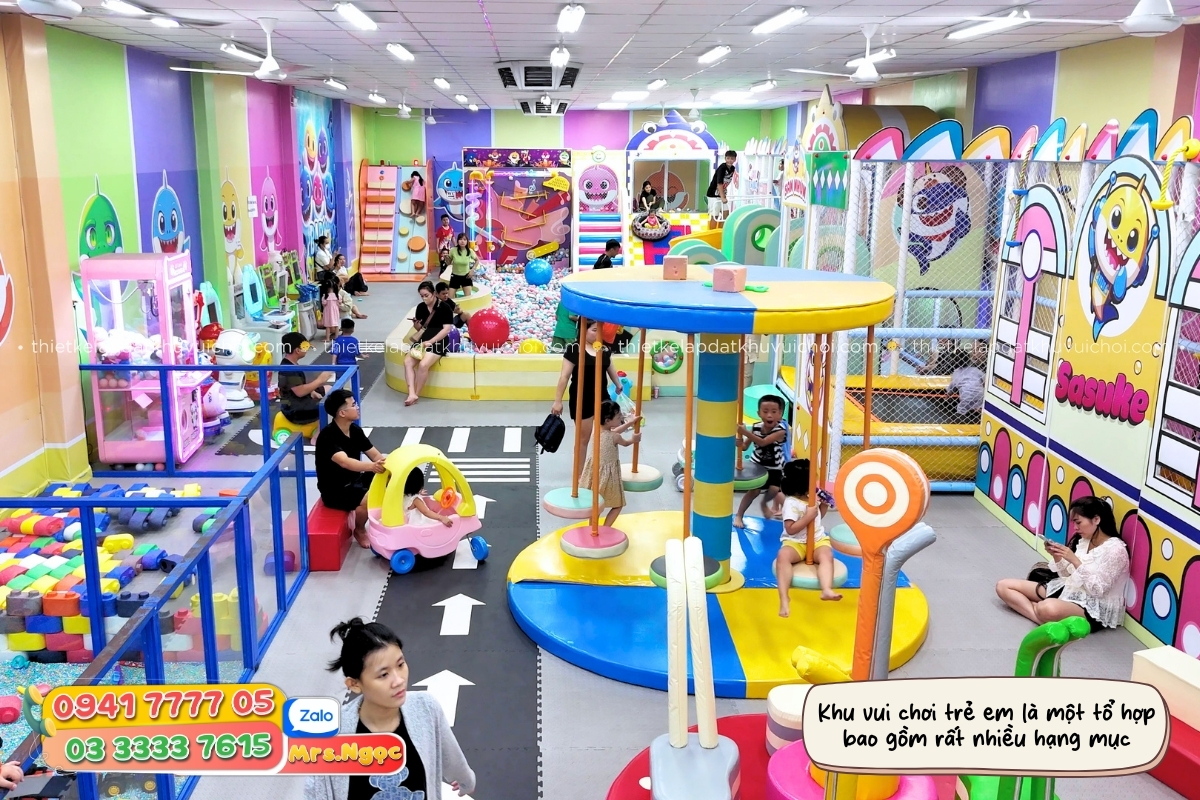 Khu vui chơi trẻ em là một tổ hợp bao gồm rất nhiều hạng mục.jpg